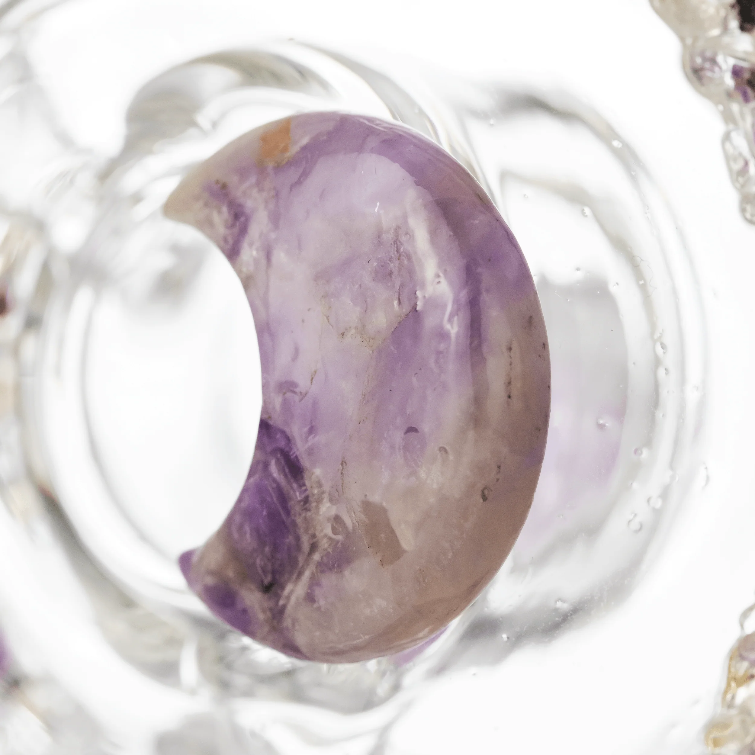 MJA X Alchemy Charm Saturn Mini Water Pipe (Amethyst) - Image 5