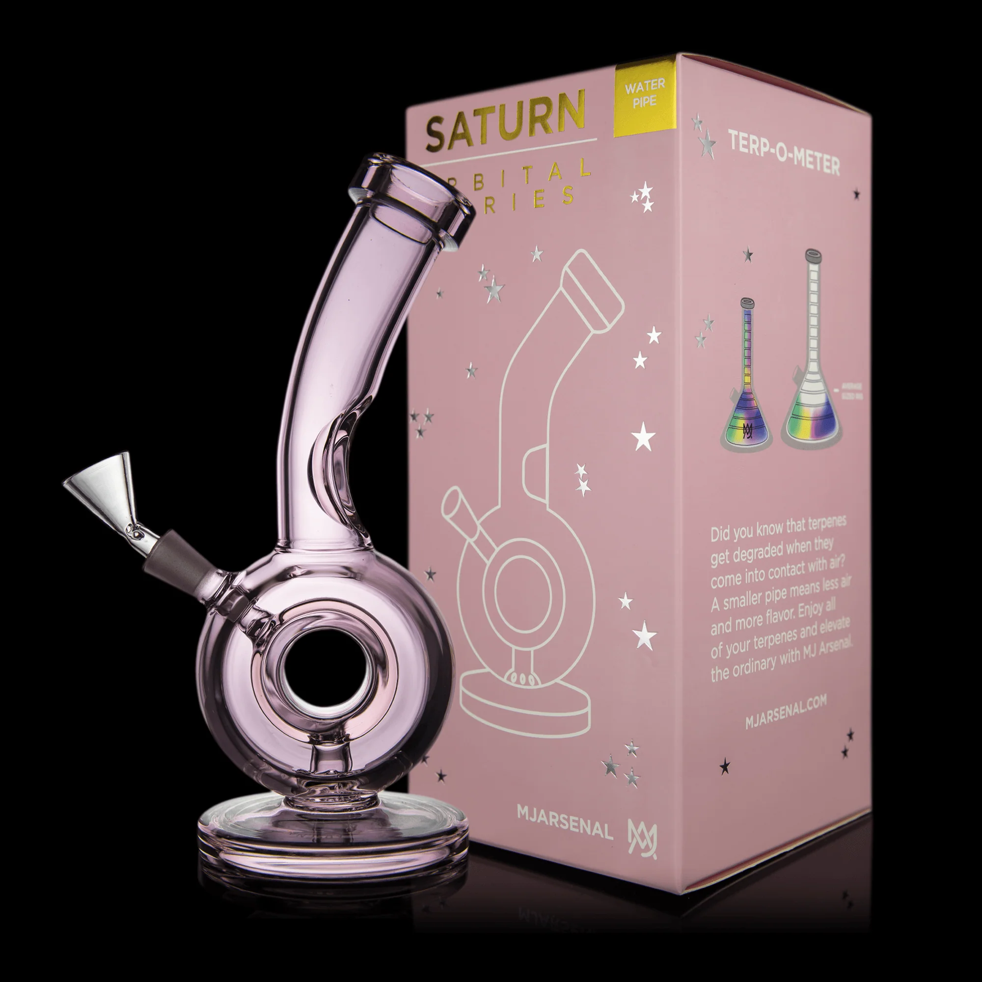 Pink Saturn Water Pipe (Rosewood) - Image 3